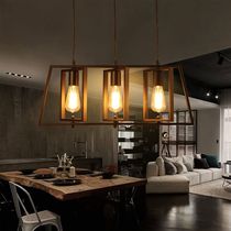 Personality creative American retro clothing shop barber shop restaurant black simple lamp LOFT industrial style chandelier