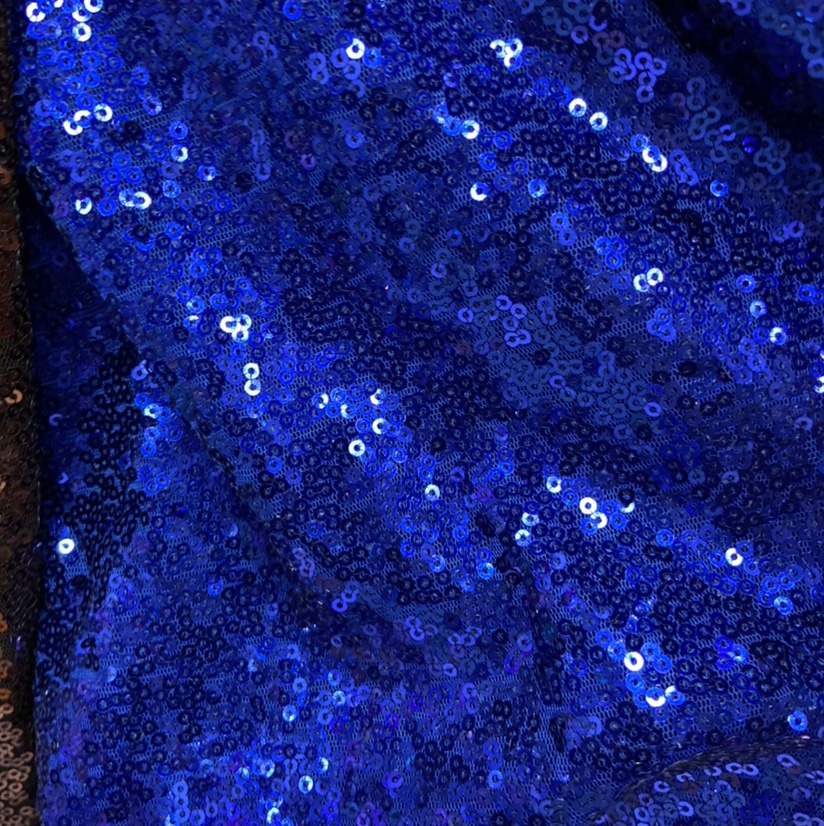 深蓝色亮片厂家直销定制满幅珠片亮片布料面料亮片珠片绣花布网布网纱布料