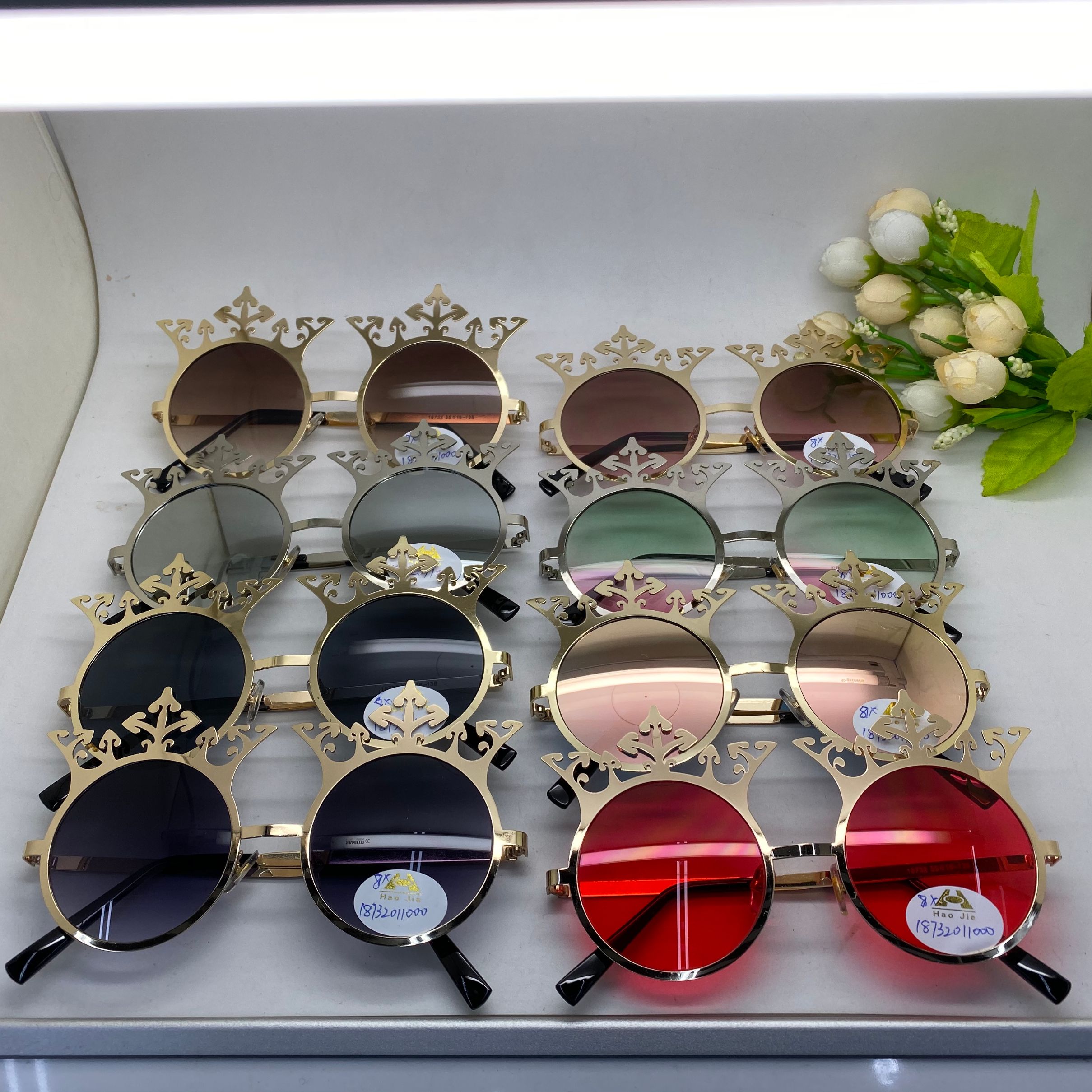 New hollowed-out crown women's sunglasses from Yiwu 18732 pic 3