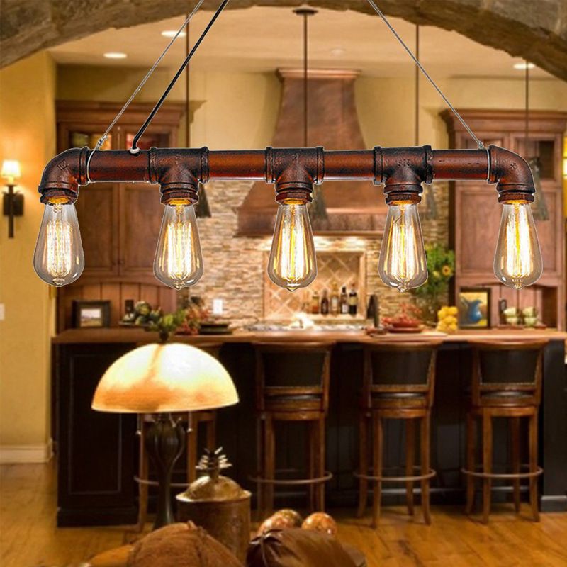 Archaize water pipe pendant lamp creative bar furniture creative cafe leisure entertainment place Iron art industrial wind lamps and lanterns