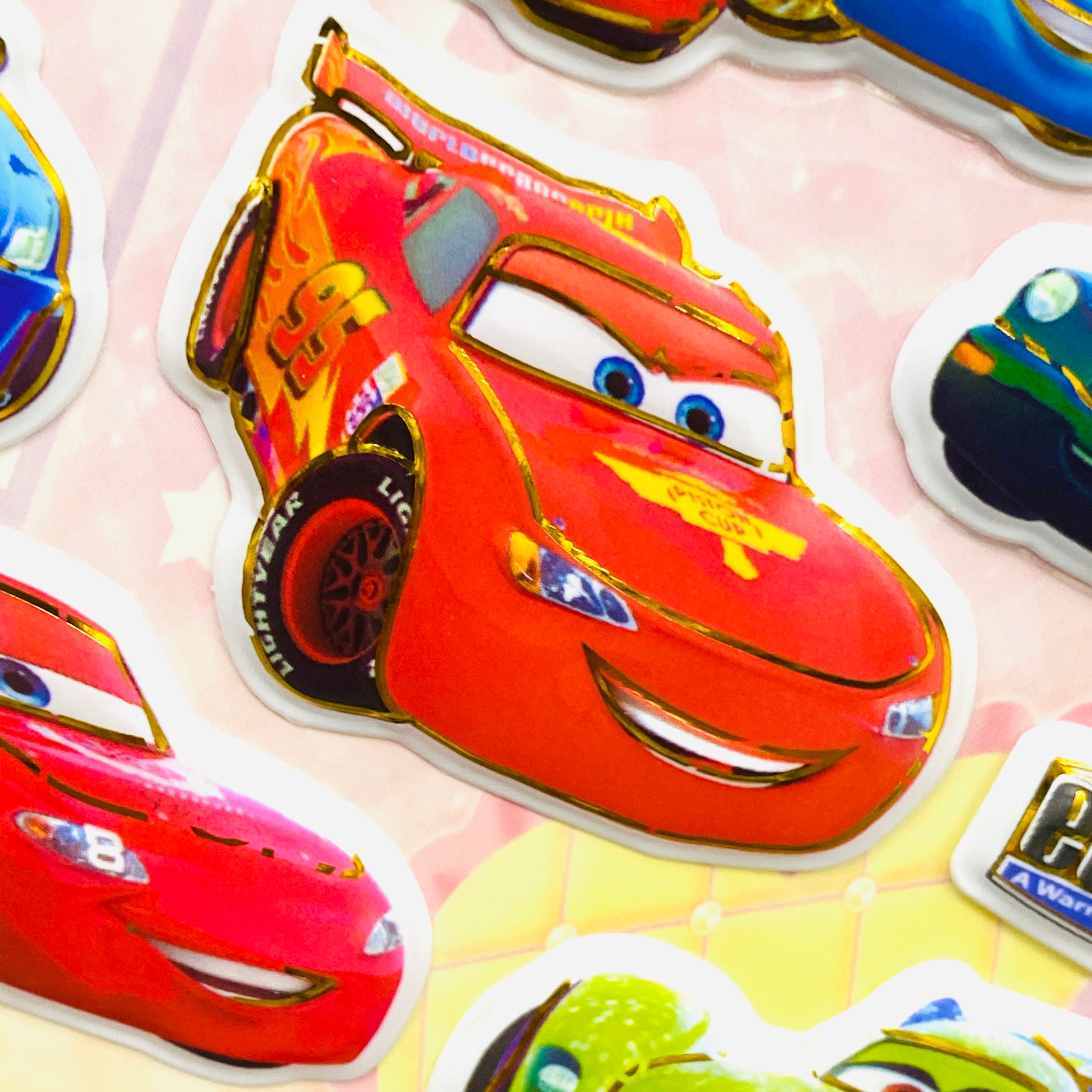 16*32 cm gilded three-dimensional bubble sticker children's cartoon princess smiling animal heart reward sticker detail image 1