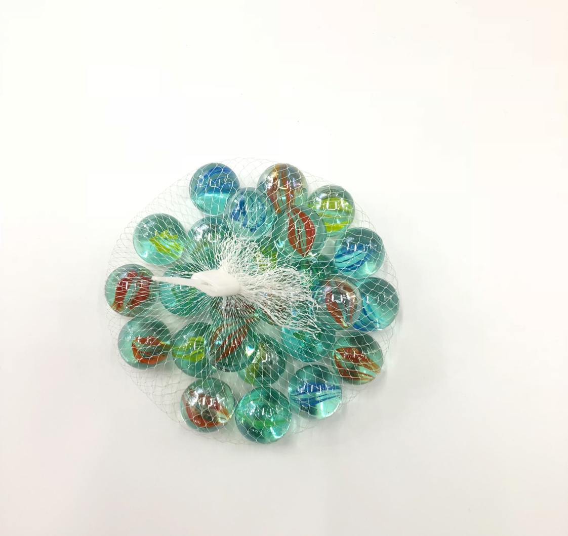 八片玻璃珠弹珠25mm20粒儿童玩具工艺品玻璃弹珠水晶球