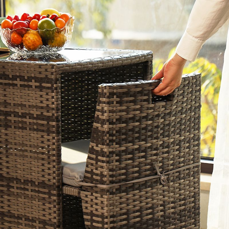 藤椅三件套阳台桌椅小茶几网红简约套装户外露天休闲咖啡桌椅组合细节图