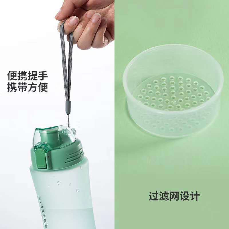 尚泰塑料水杯磨砂简约时尚便捷女学生水杯随手杯潮流防摔细节图