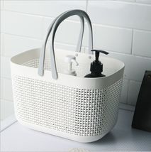 跨境新品沐浴用品收纳浴室洗澡篮网眼收纳置物篮塑料手提篮子