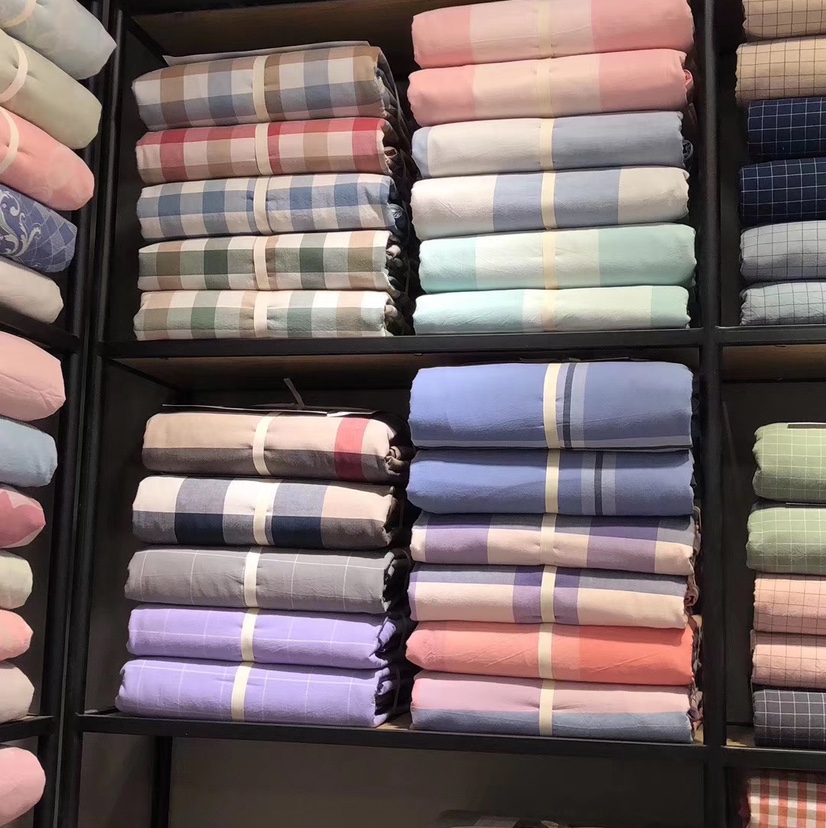 Old Coarse Cloth Washed Cotton Four-Piece Set