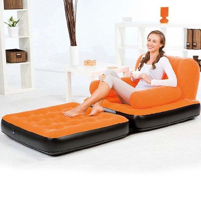 Inflatable sofa 67277, 75-inch x 38-inch x 25-inch with armrests