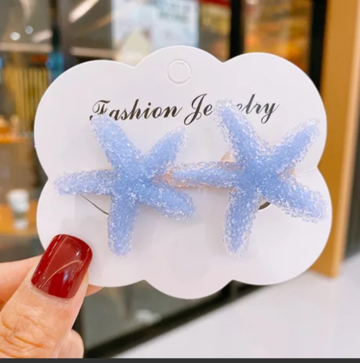 发夹/创意饰品/发夹植绒/发饰/发卡白底实物图