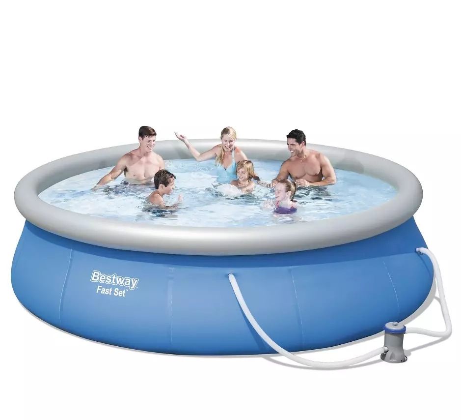 Inflatable quick-rise portable swimming pool home courtyard set with filter pump inflatable pool detail image 1