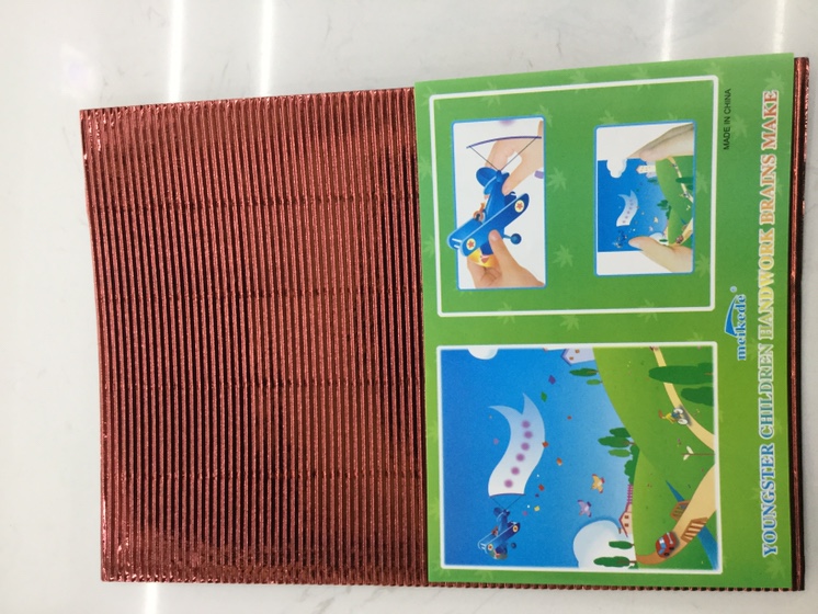 Brown metallic corrugated paper