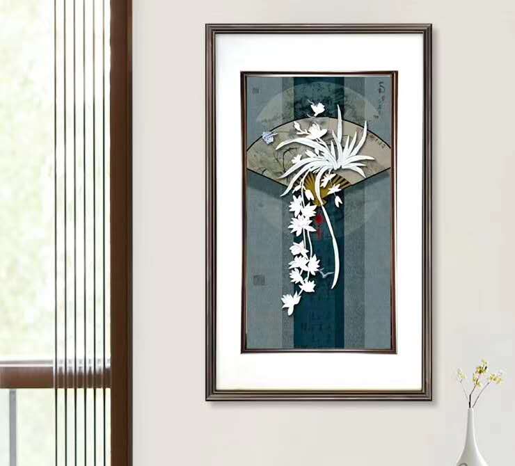 Feihong Art Carving New Chinese Style With Glass 125*75 details Picture
