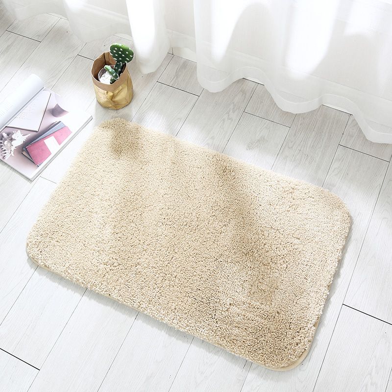 Summer wave high plush thick mat carpet entry door mat bathroom non-slip mat absorbent beige 60x90cm thumbnail