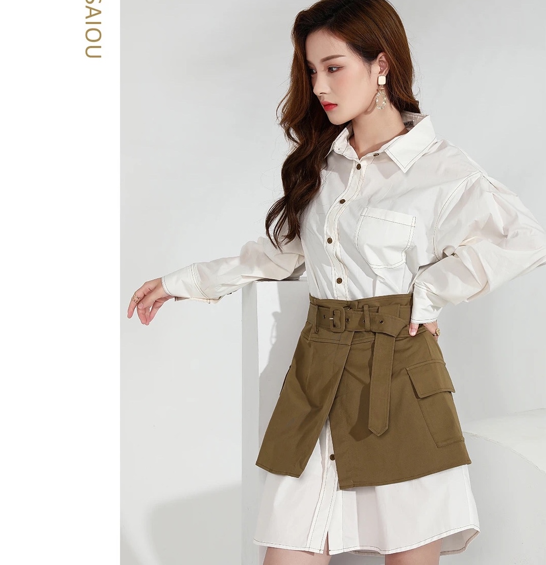 Jimmy Seio's 2020 autumn collection features a new, fashionable and individualistic two-piece shirt dress