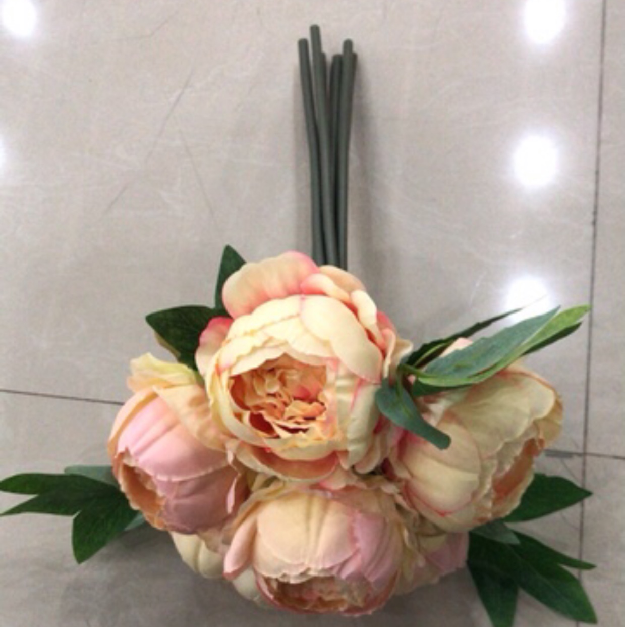 Six peonies
