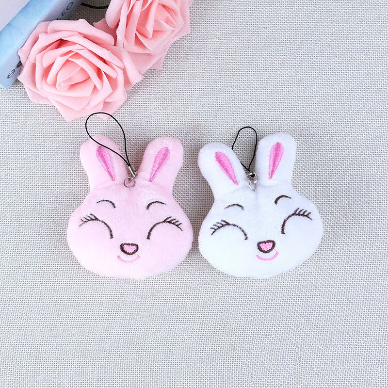 New cute cartoon rabbit head plush pendant headwear headband accessory cartoon bouquet material YYD hanging detail image 1