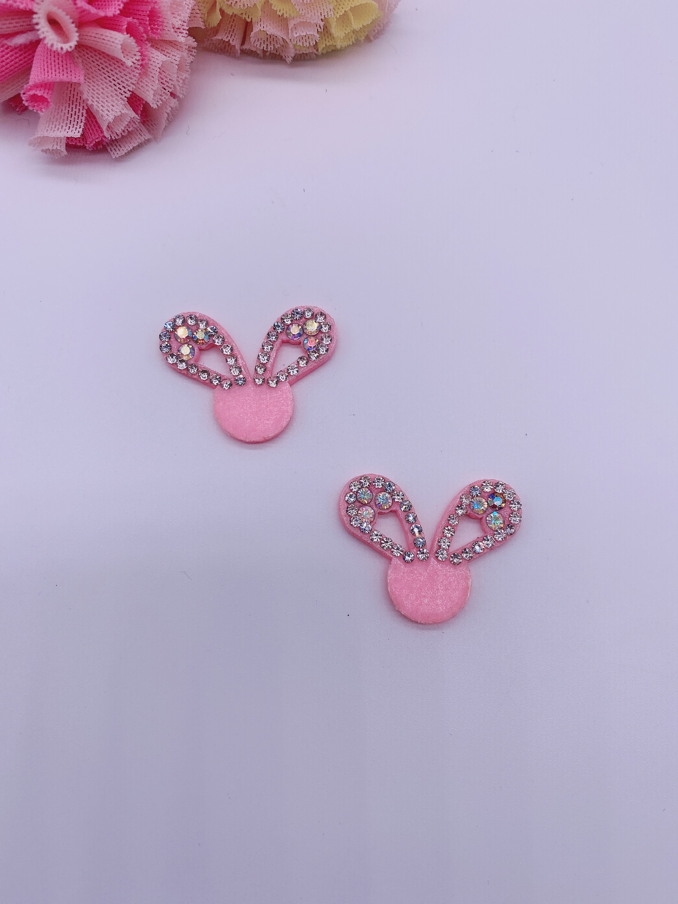 diy hair accessory semi-finished products with ultrasonic embossed patches for rabbit ears Application Scenario