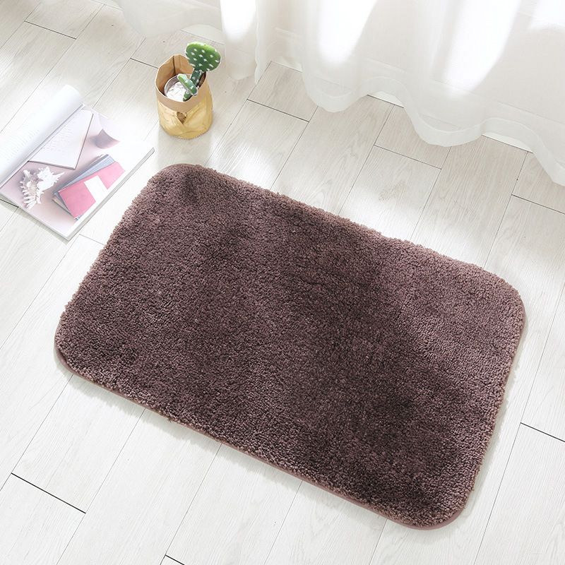 Xia Lang high plush thickened floor mat carpet, entrance door mat, bathroom anti-slip mat, water absorption deep coffee 60x90cm