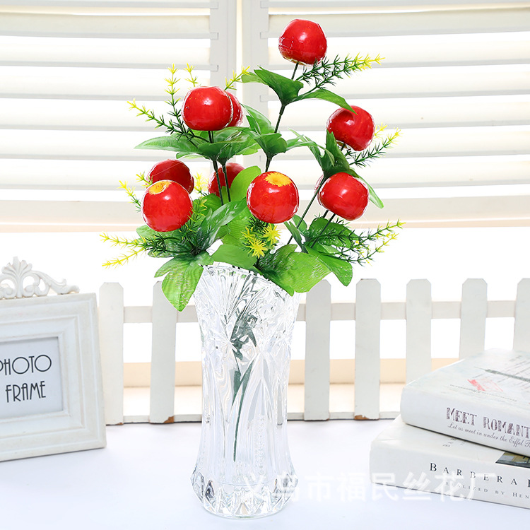 Yiwu Fumin Silk Flower produces and sells artificial flowers, artificial floral art, living room dining tables, home artificial oranges and fruits Specification image