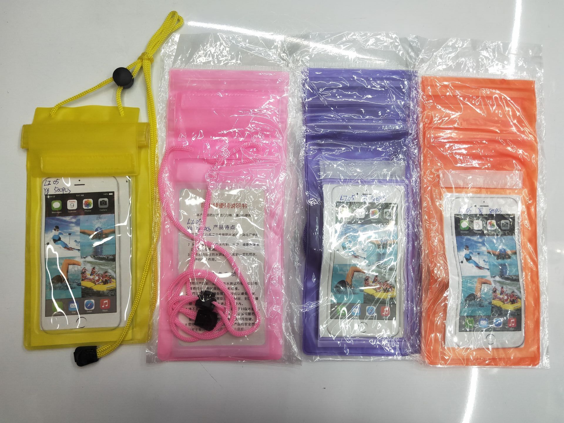 手机防水袋  PVC 防水袋 LZ05 直条手机袋 随机混色