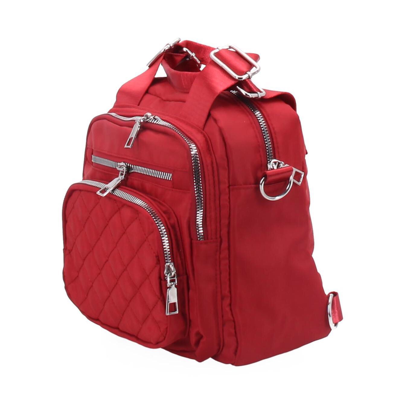 现货2020夏季新款休闲女纯色旅行车缝线背包三用详情图6