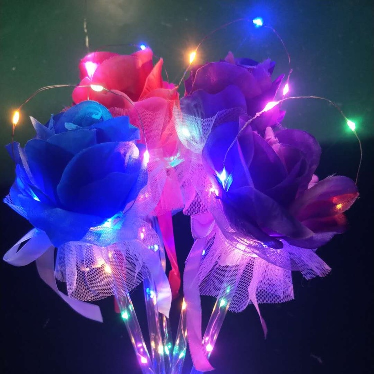 发光玩具 地摊 发箍 夜市仙女棒玫瑰花