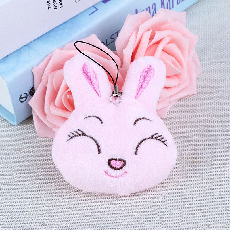 New cute cartoon rabbit head plush pendant headwear headband accessory cartoon bouquet material YYD hanging detail image 3