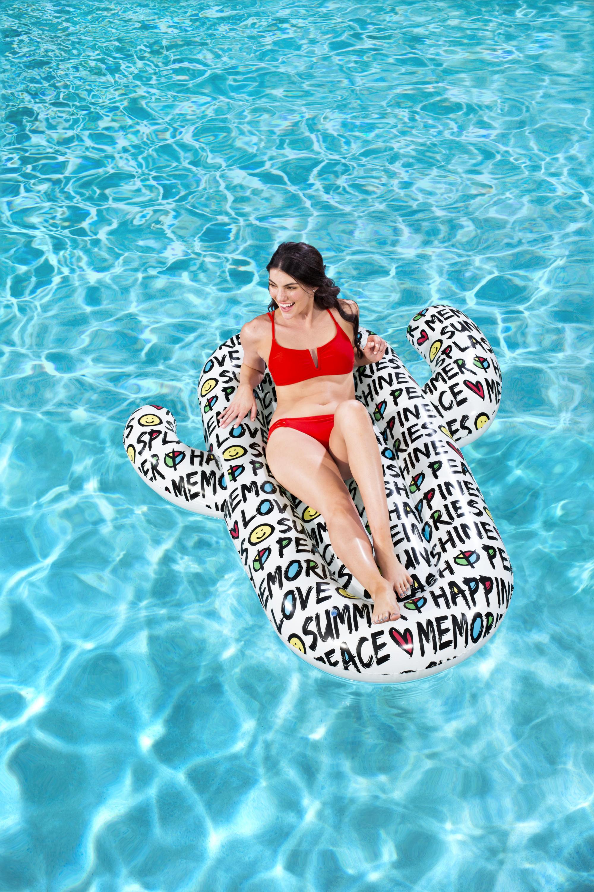 Bestway® 6'1" x 61"/1.85m x 1.55m 夏日文字仙人掌浮排详情图2