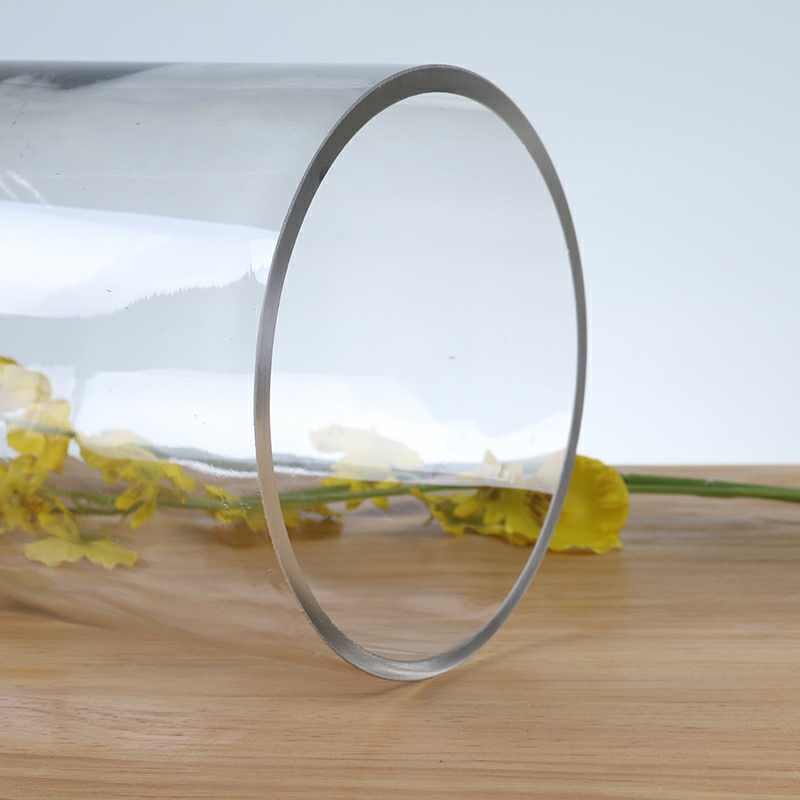 玻璃直筒花瓶家居摆件白底实物图