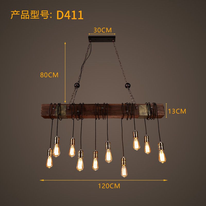 American country industrial style solid wood chandelier Bar Cafe restaurant bar retro creative boat wooden chandelier