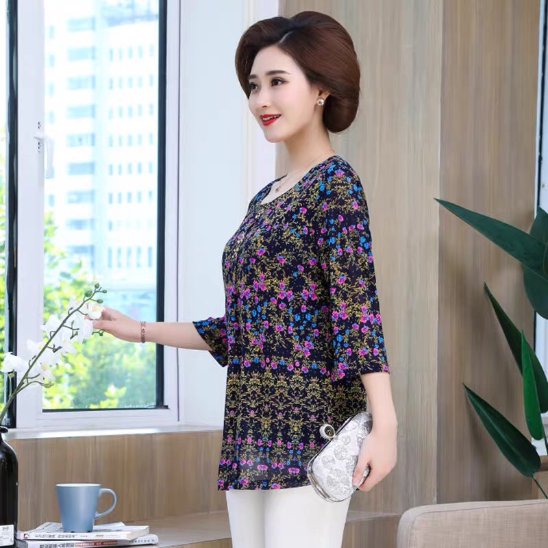 Middle-aged mother western style jacket woman 2020 new suit two-piece summer dress for middle-aged and elderly long sleeve shirt thin autumn 1 thumbnail