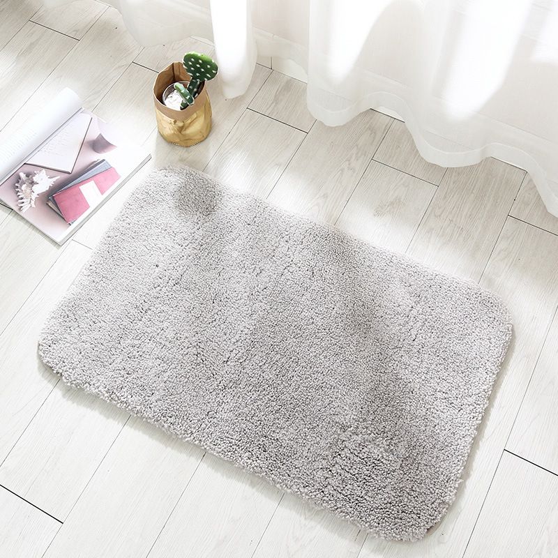 Xia Lang high plush thickened floor mat carpet, entrance door mat, bathroom anti-slip mat, absorbent light gray, 40x60cm