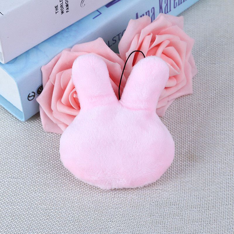 New cute cartoon rabbit head plush pendant headwear headband accessory cartoon bouquet material YYD hanging detail image 5