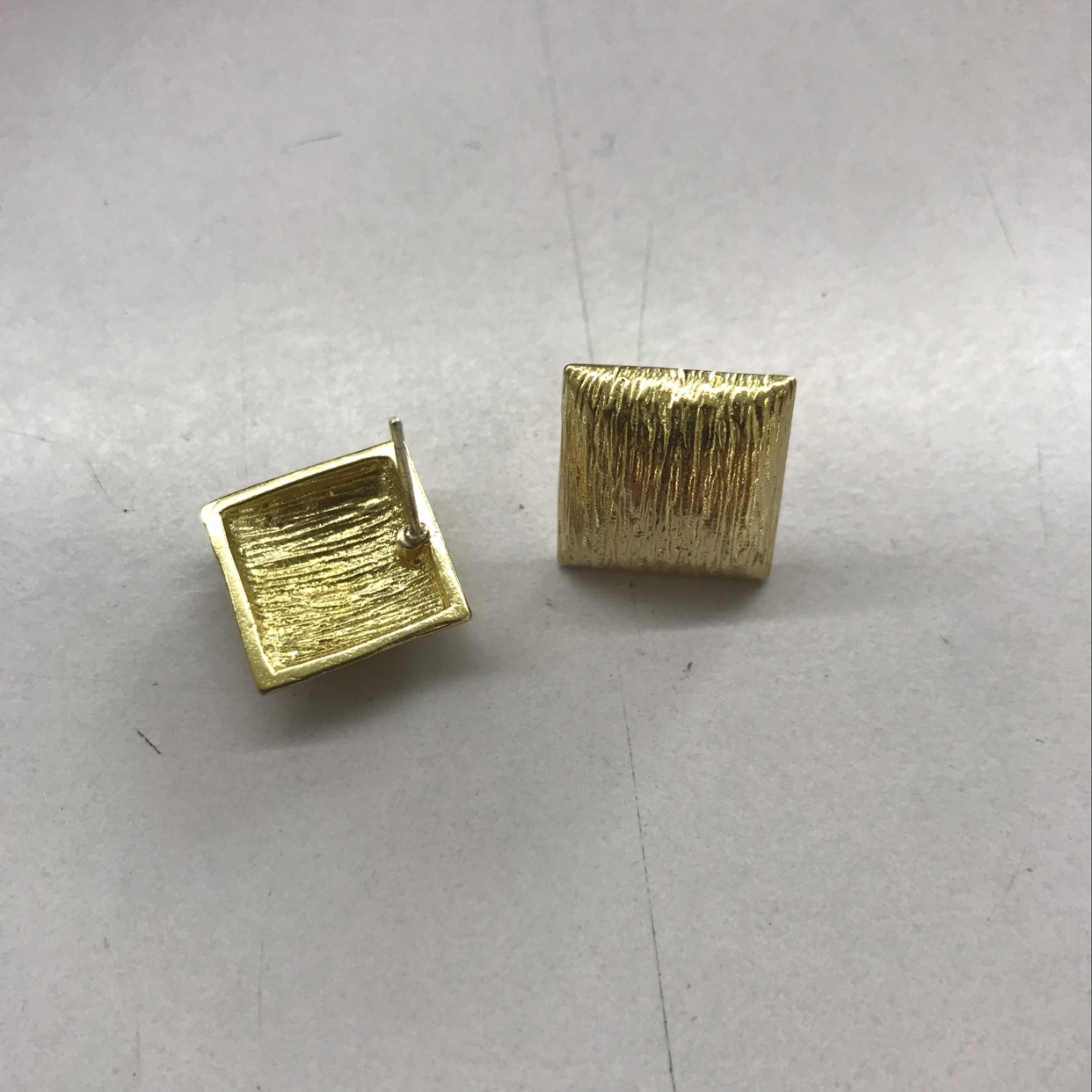 Stud earrings, silver stud earrings