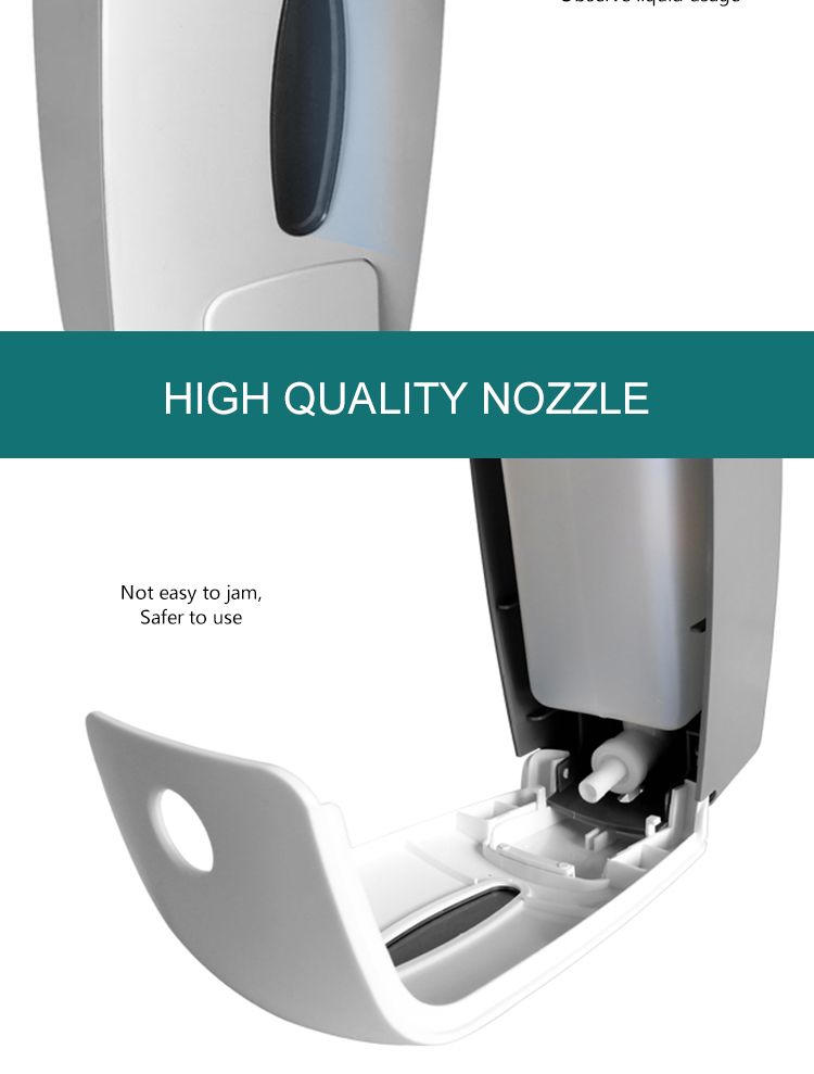 1000ML白色手动塑料皂液挂壁式ABS塑料皂液器皂液洗手器洗手机详情图6