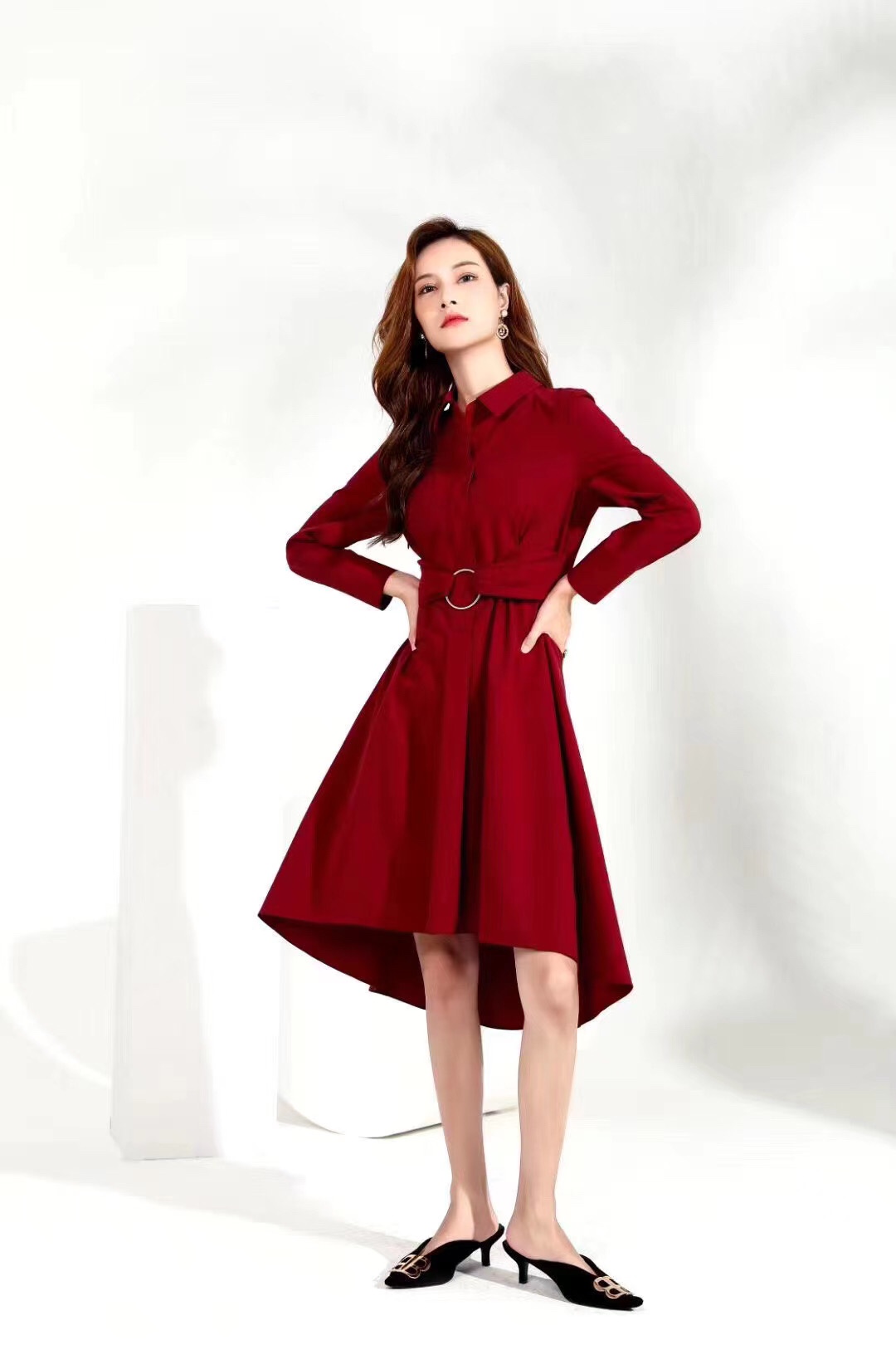 Jimmy Seio's 2020 autumn collection features a new stylish Korean-style slimming mid-length dress details Picture