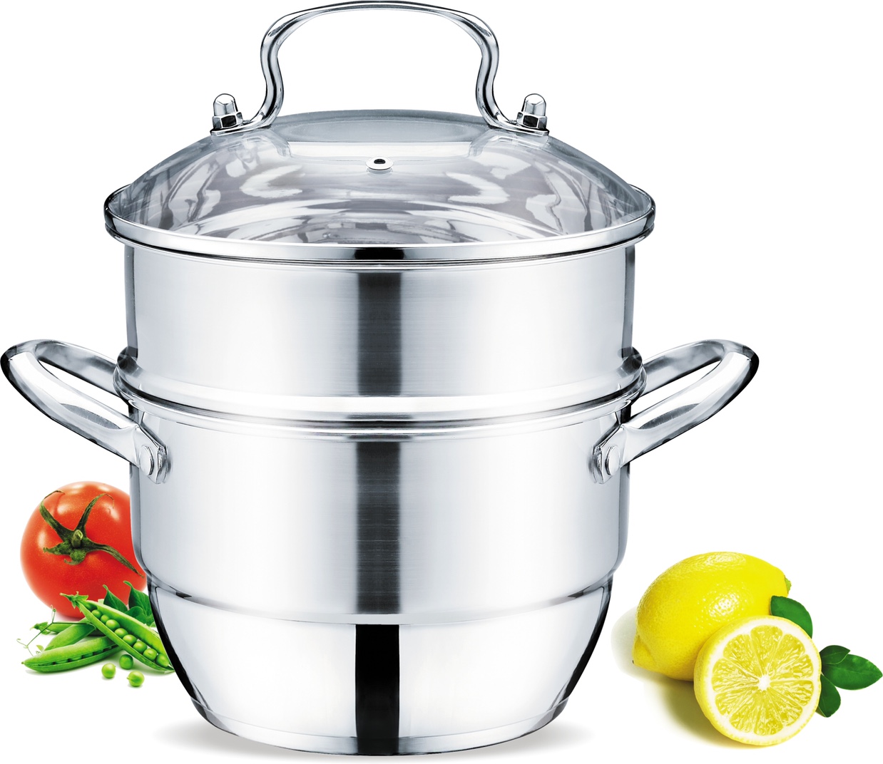 Stainless steel multi-purpose frosted top grade matte pan glass cover with handle thumbnail
