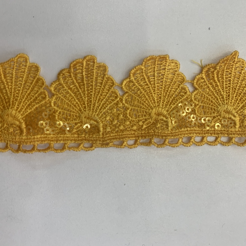 扇贝花边，服装辅料装饰带，亮片花边