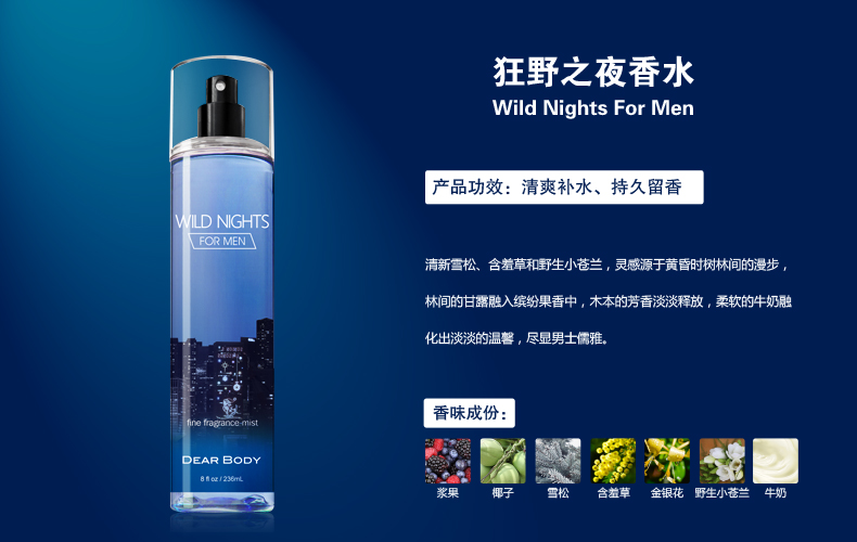 DEAR BODY Men's Perfume Wild Night Eau DE Toilette thumbnail