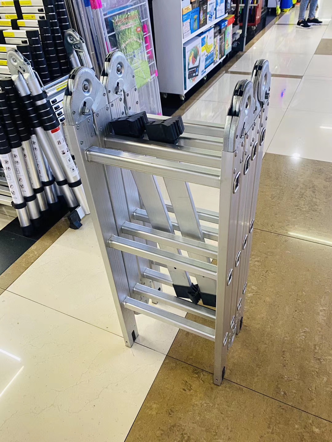 铝合金梯，家用梯，人字梯，单梯，多功能梯2.7m详情图6