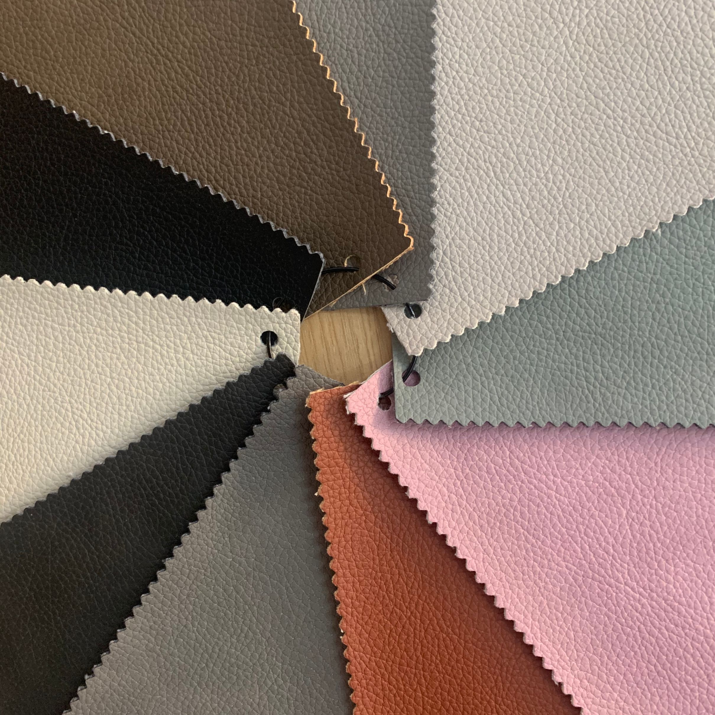 Factory direct sales of classic embossed litchi pattern sofa leather, eco-friendly pu material furniture and car leather