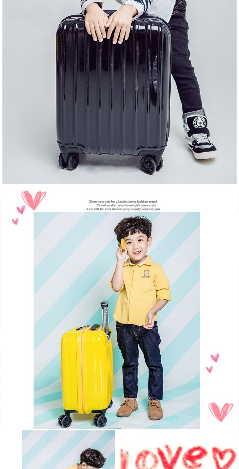 韩版儿童拉杆箱行李箱小型旅行箱万向轮登机箱轻便耐用详情图16