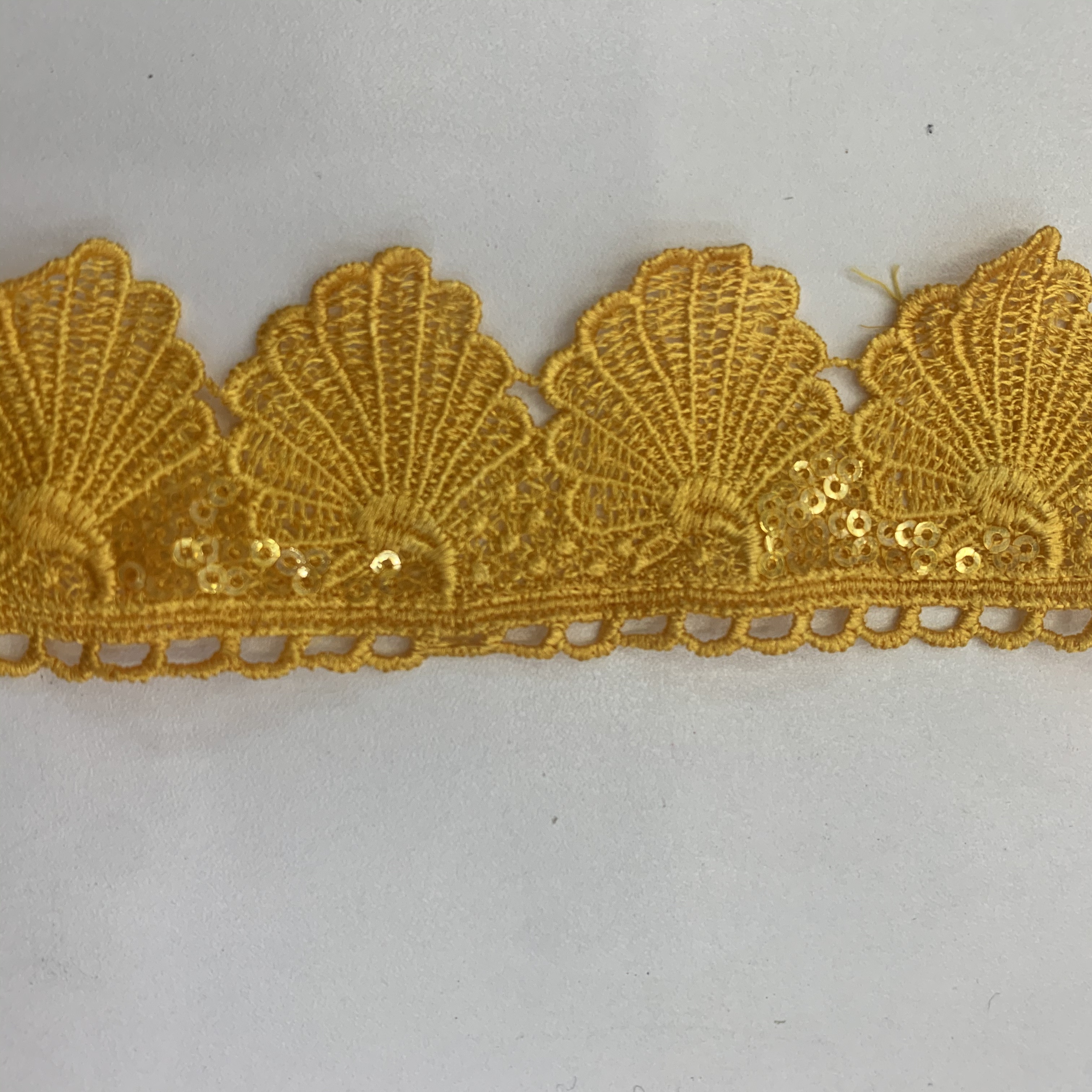 扇贝花边，服装辅料装饰带，亮片花边细节图