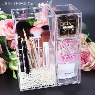 علبة مستحضرات تجميل شفّافة، صناديق زينة من الأقراط الحمراء المصفوفة من الغبار Application Scenario