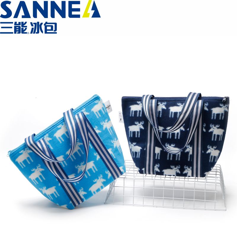 New Oxford fabric waterproof and insulated lunch box bag, outdoor picnic bento bag, hand-held aluminum foil ice pack backpack Specification image