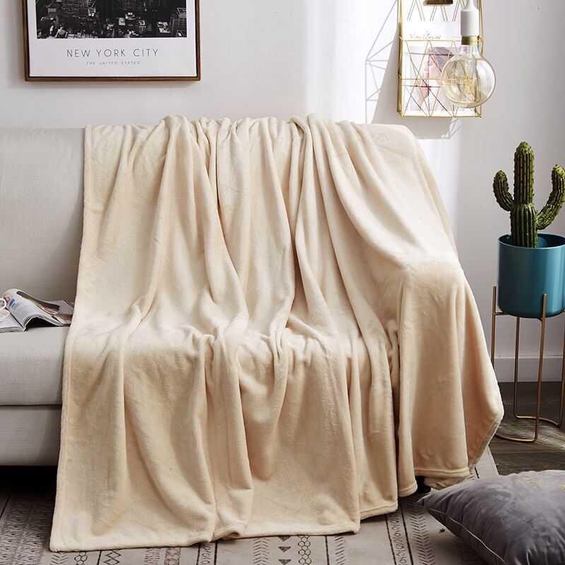 双面绒毯薄法兰绒毛毯被子空调午睡毯毛巾床单纯色详情图3