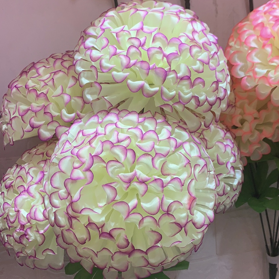 绢花大菊花20厘米花束清明花扫墓花祭祀大把花便宜公墓插花大花束好丝布