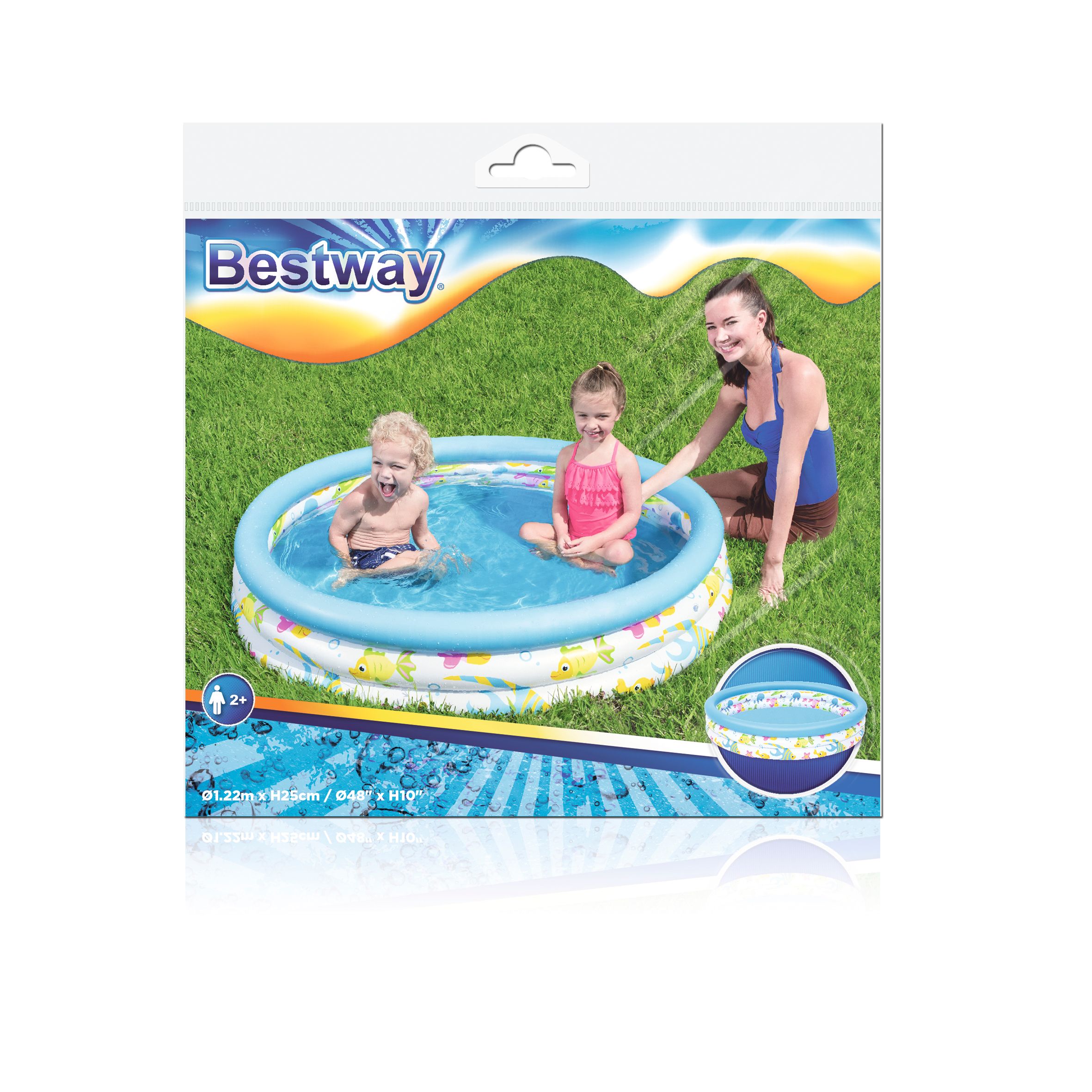 Bestway® Φ48" x H10"/Φ1.22m x H25cm 海洋三环水池详情图3