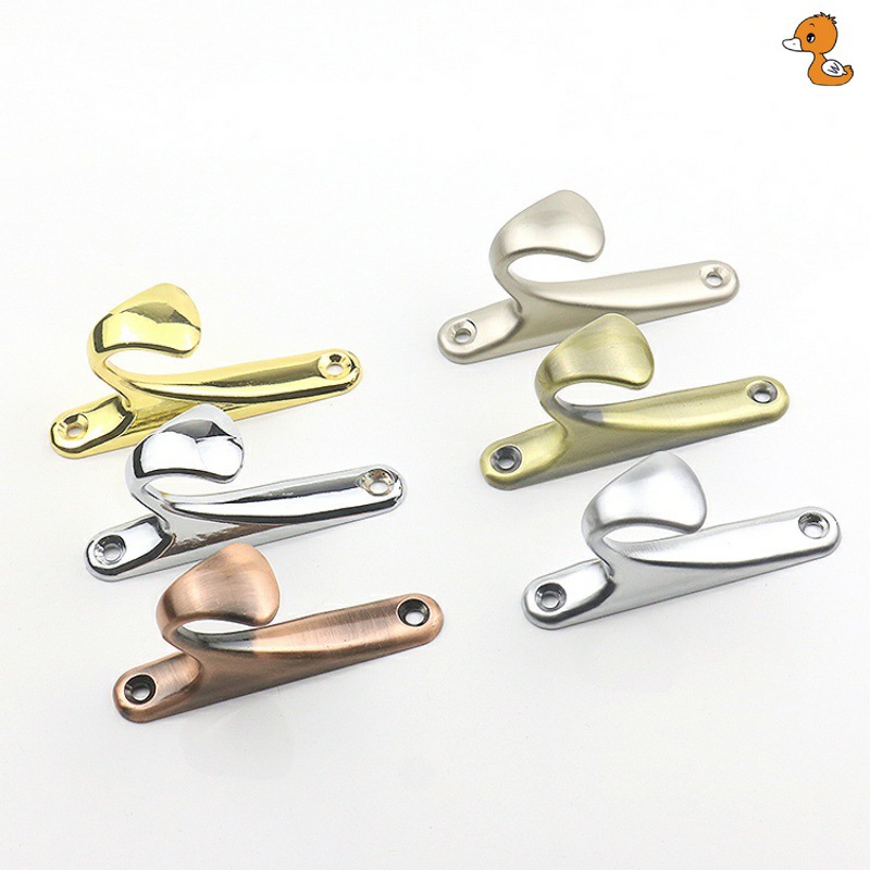 Simple European single hook creative black coat hook single hook wall porch living room wardrobe clothing coat and hat hook