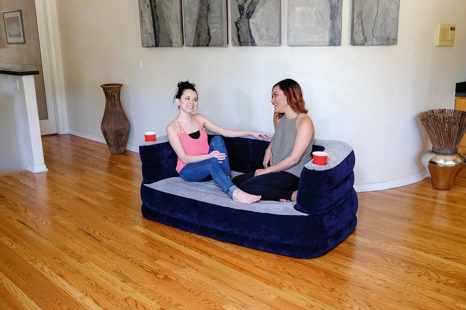 75058 PVC double-person inflatable luxury combination sofa lounge outdoor sofa detail image 5