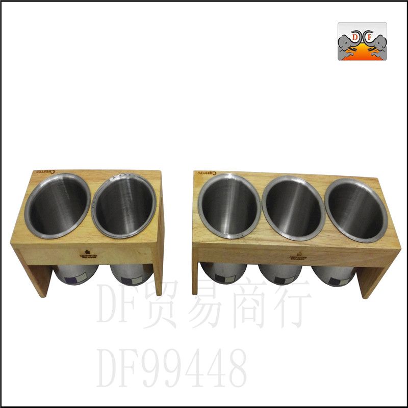 DF99448 Stainless steel chopstick holder, 304 Stainless steel rubber wooden spoons and chopsticks, Korean kitchenware storage cylinder, organizing and storage box, tableware set, DF TRADING HOUSE
